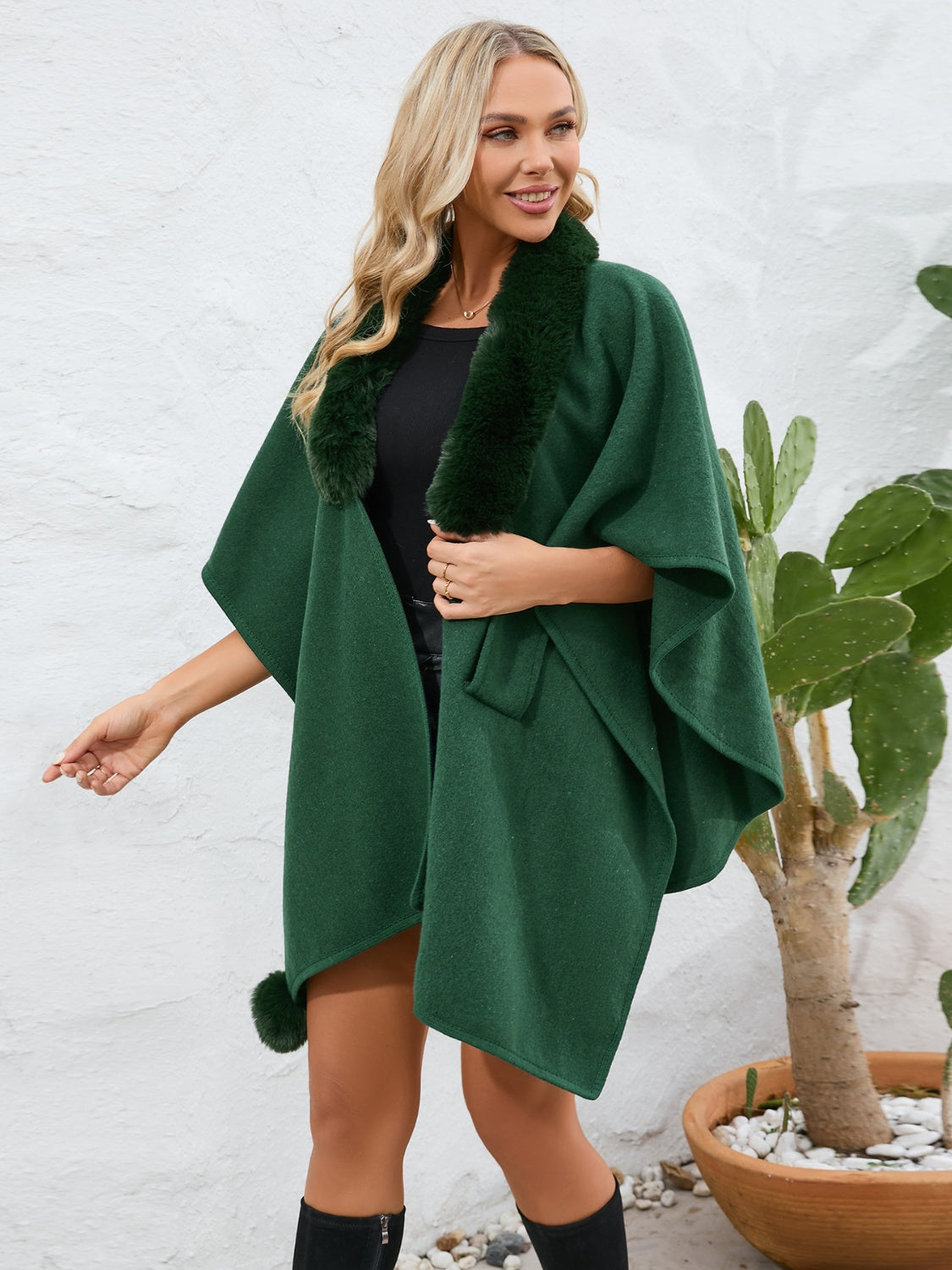 Josie Luxe Open Front Poncho