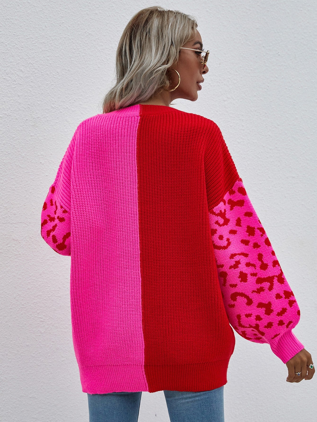 Melody Leopard Colorblock Sweater