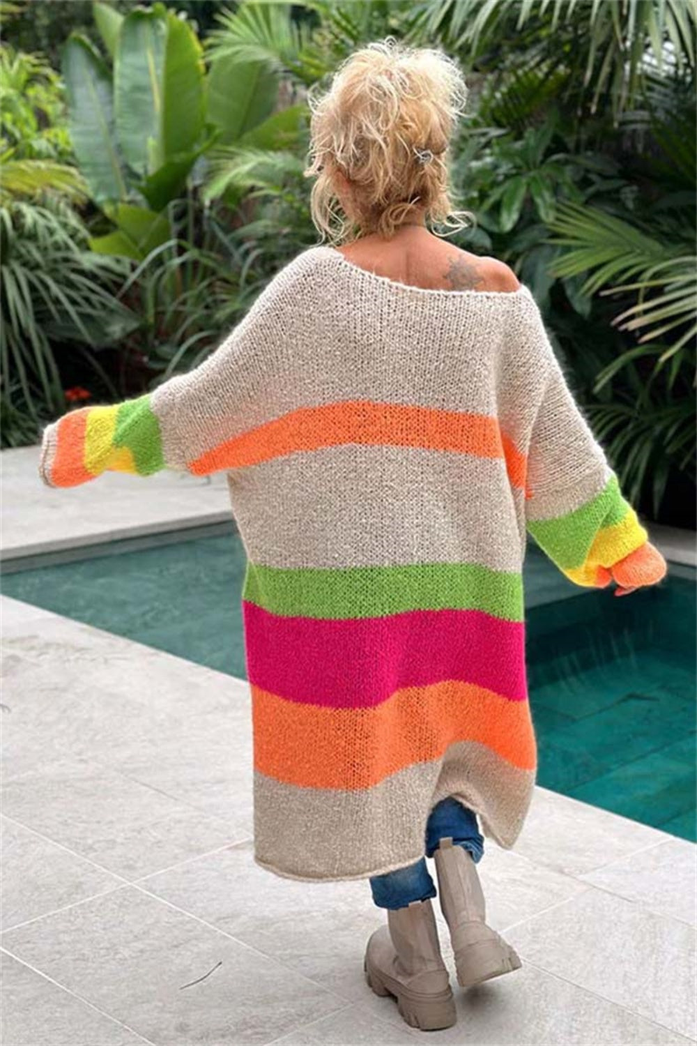 Vivid Block Sweater Dress