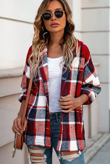 Highland Plaid Button-Up Jacket