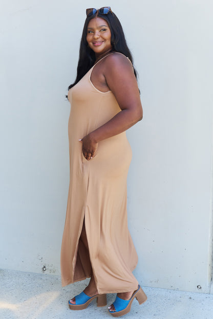 Camel Haze Maxi Dress