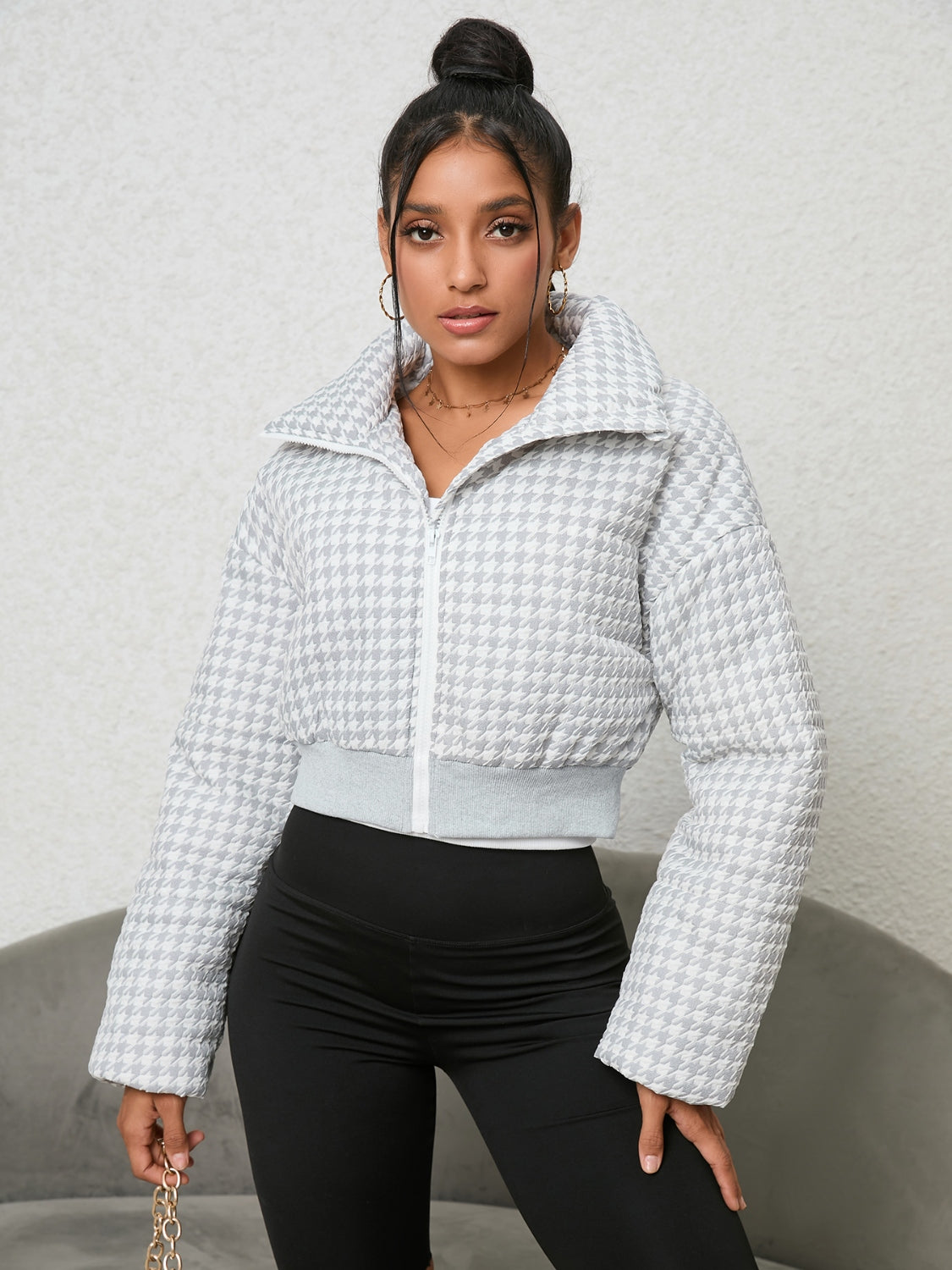 White Wonder Houndstooth Jacket