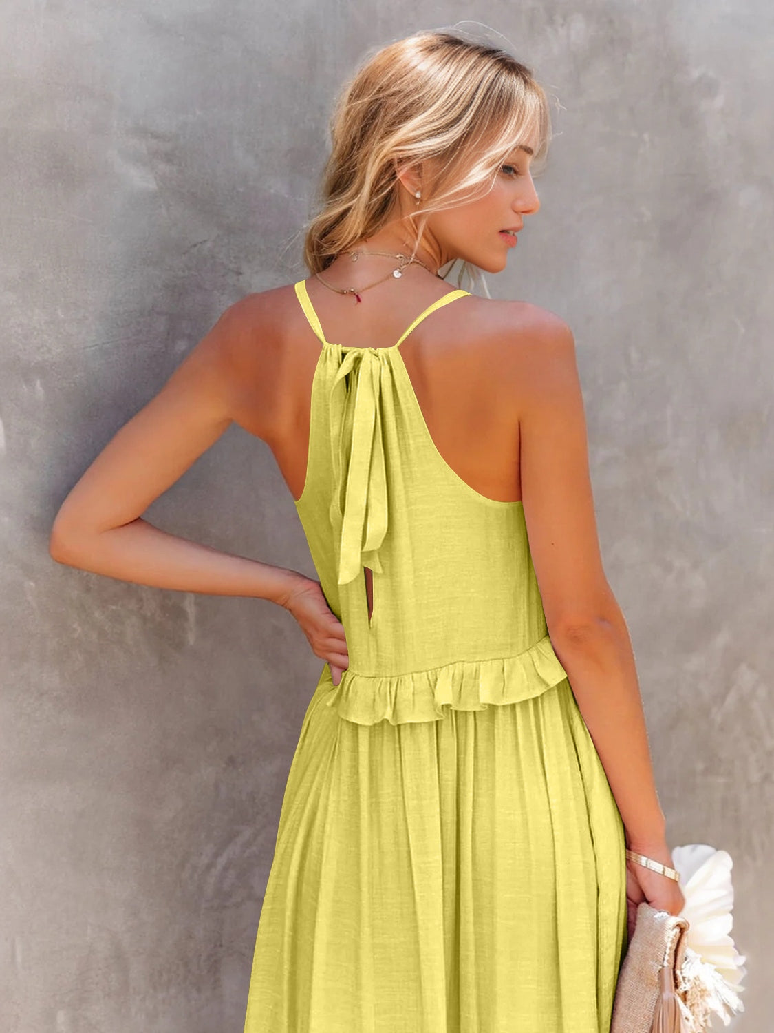 Ruffle Radiance Sleeveless Maxi