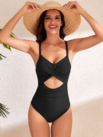 Crossed Paths Cutout Swimsuit