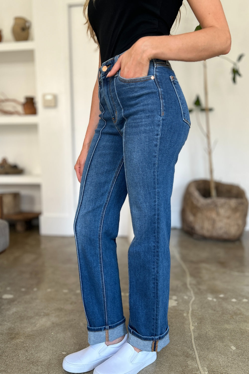 Front Focus High Waist Jeans