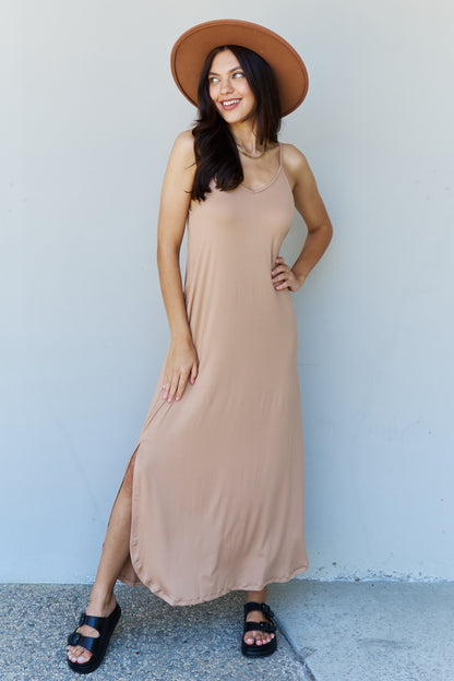 Camel Haze Maxi Dress