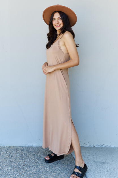 Camel Haze Maxi Dress