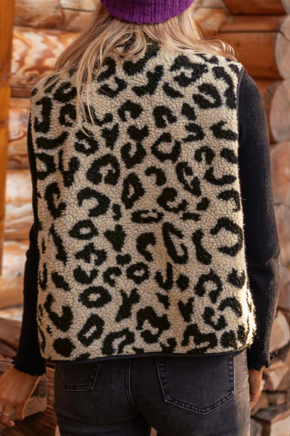 Savanna Leopard Button-Up Vest