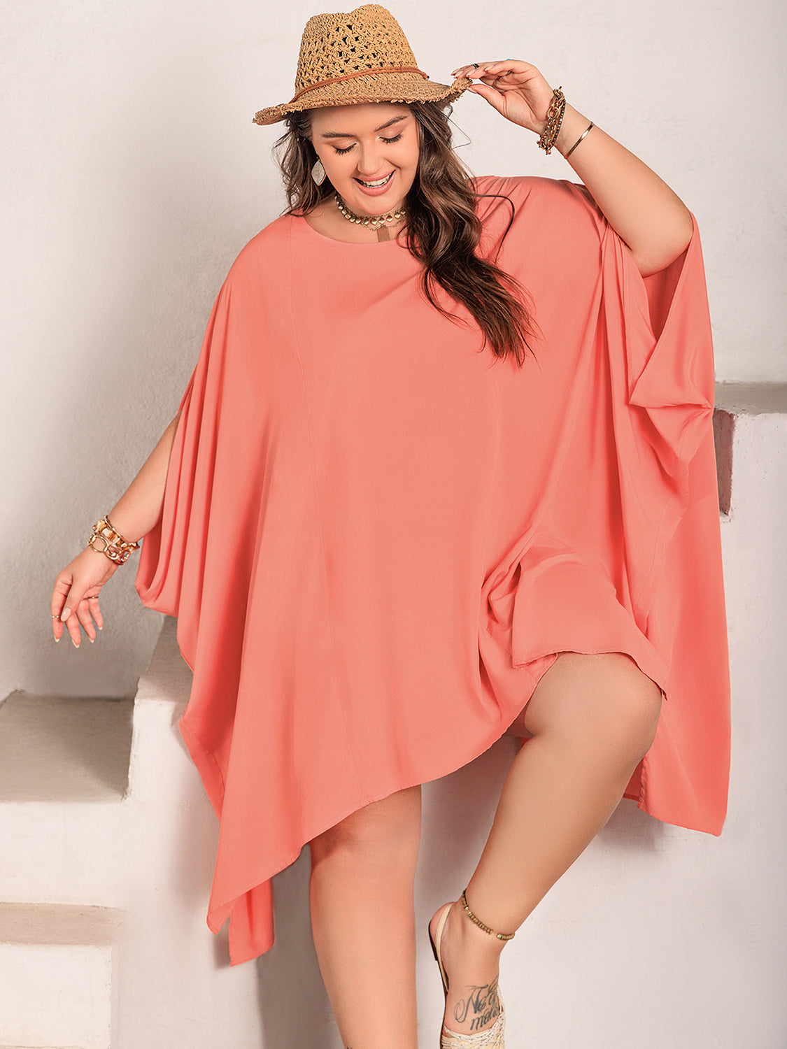 Chic Flow Batwing Dress