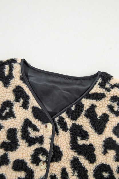 Savanna Leopard Button-Up Vest