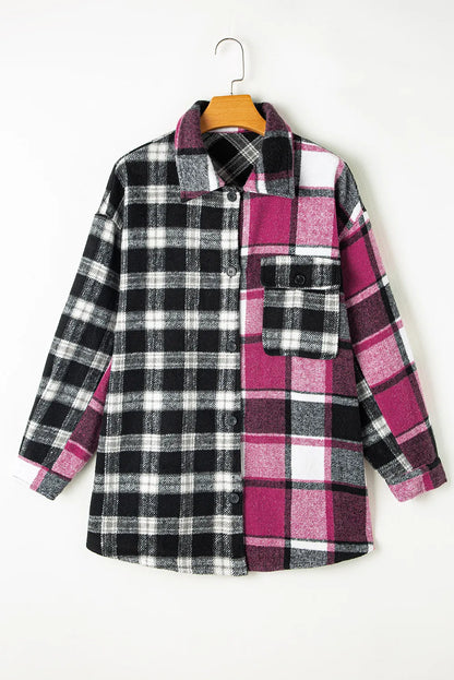 Blushing Nights Plaid Shacket