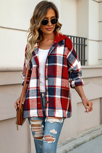 Highland Plaid Button-Up Jacket