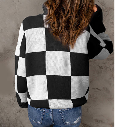 Check Mate Half Zip Sweater