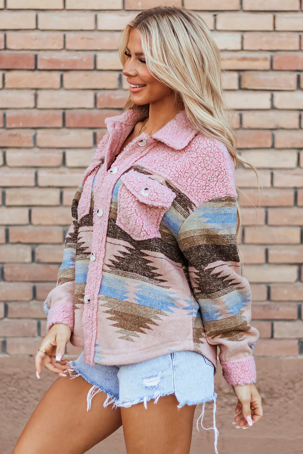 Boho Canyon Sherpa Trim Jacket