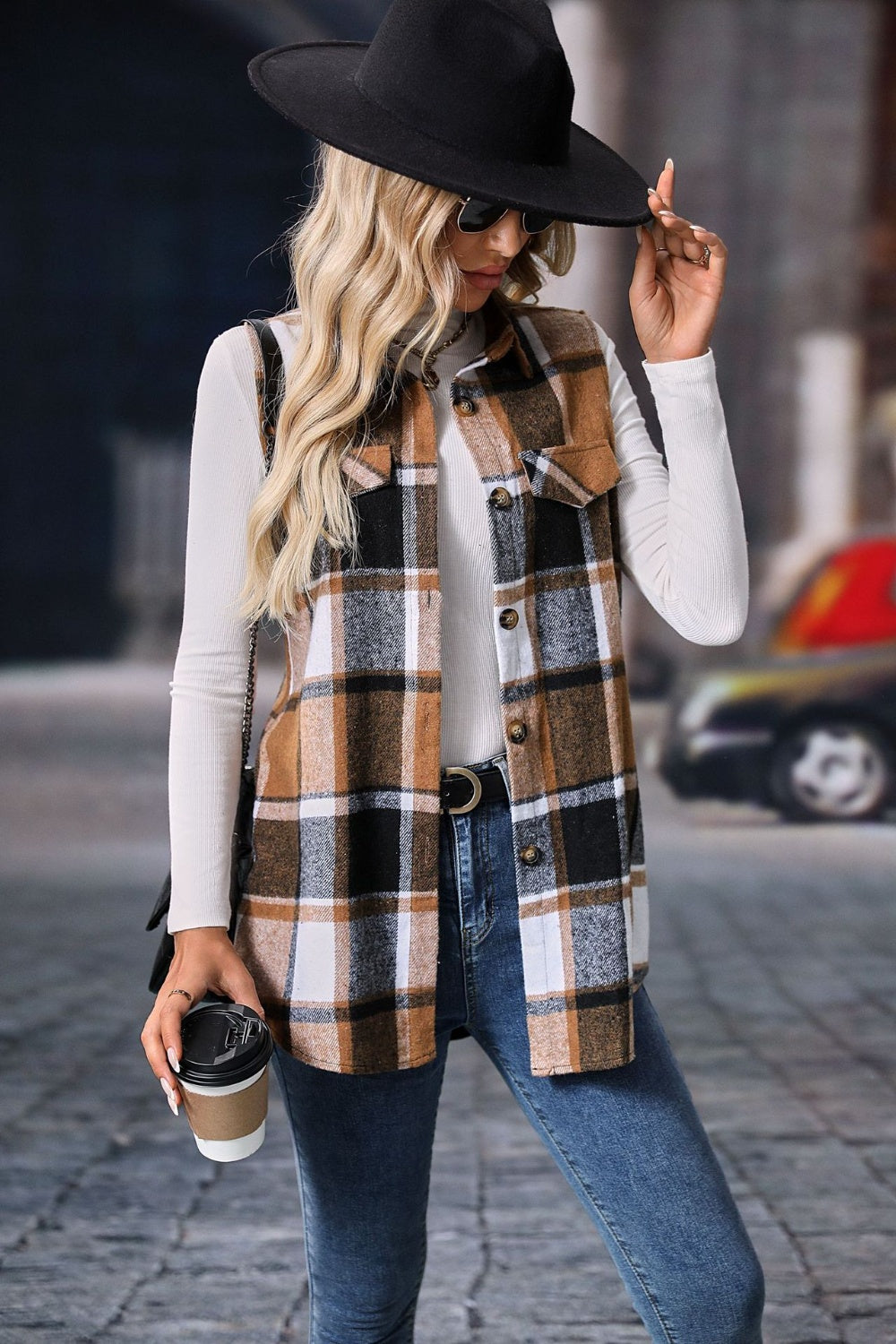 Sarah Plaid Charm Vest