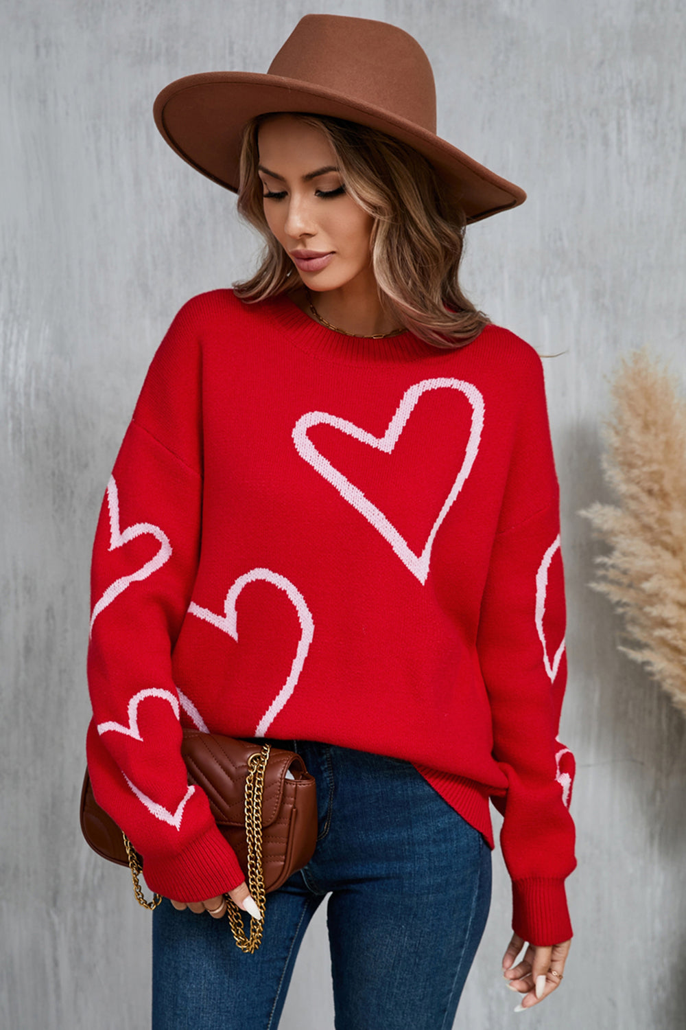 Falling for Hearts Sweater