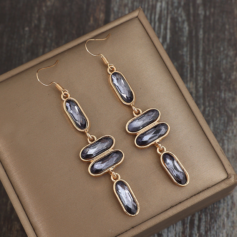 Shimmer Stones Drop Earrings