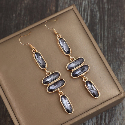 Shimmer Stones Drop Earrings