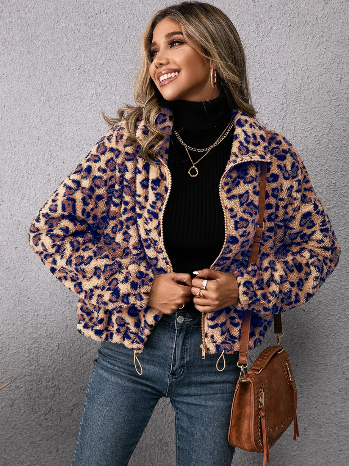 Willow Leopard Drawstring Jacket