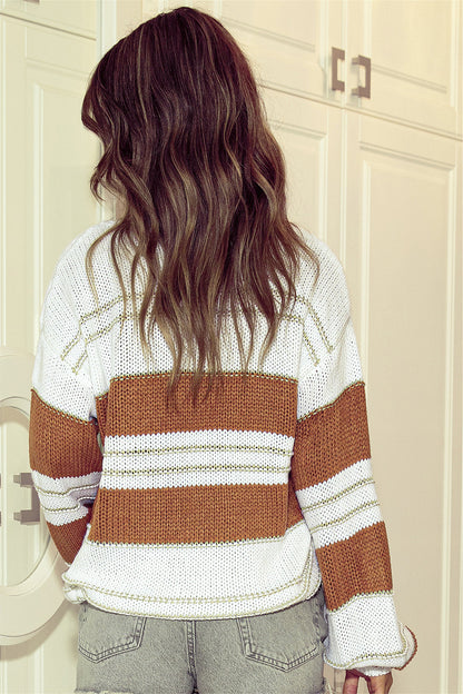 Sahara Stripes Lantern Sweater