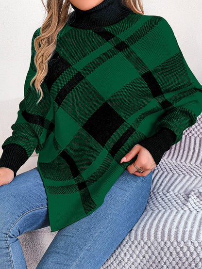 Isabelle Plaid Batwing Sweater