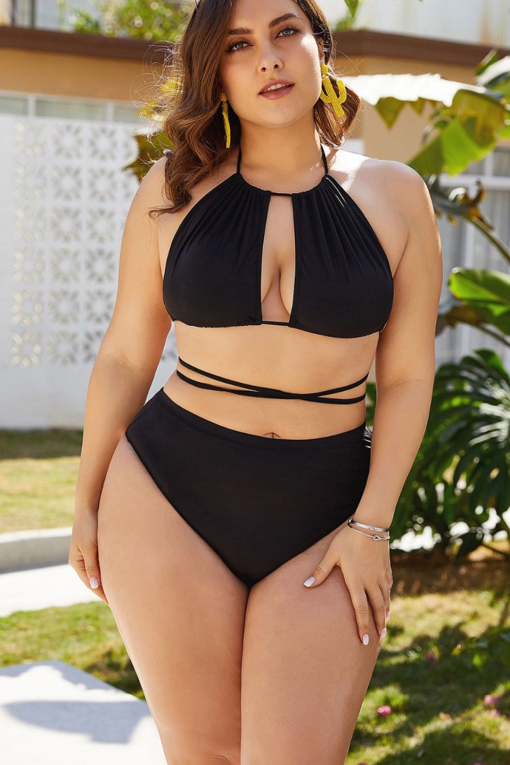 Curvy Flaunt & Flow Tied Back Bikini