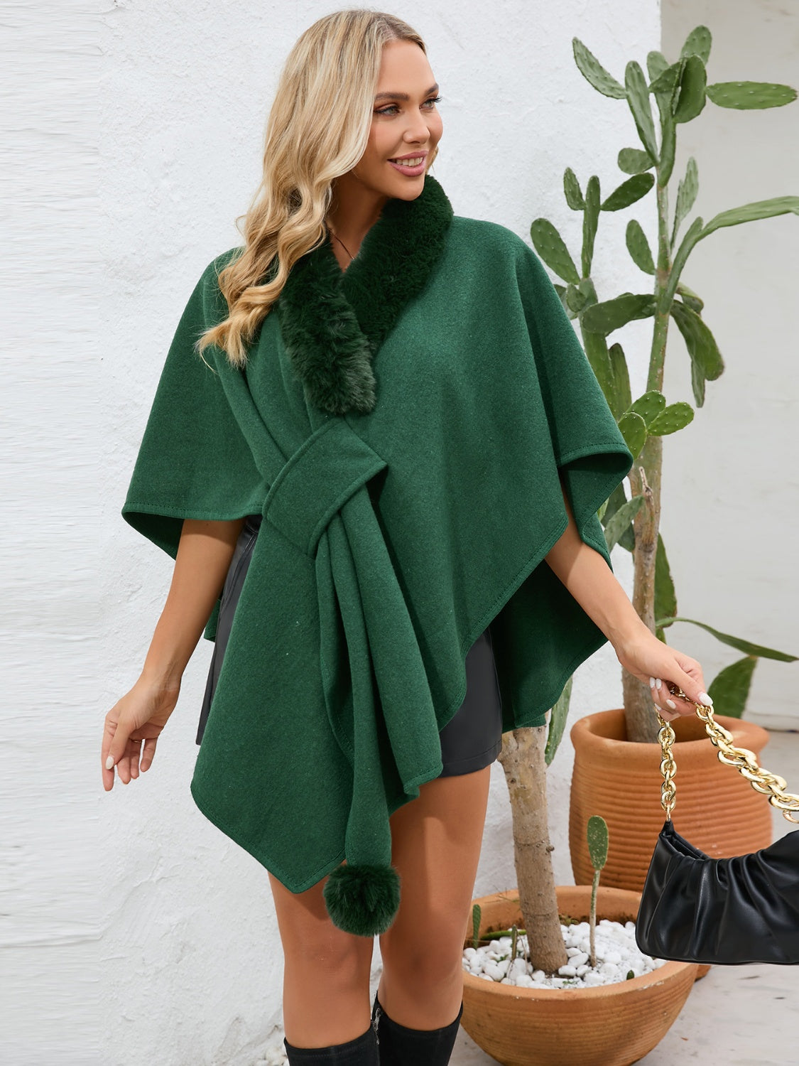 Josie Luxe Open Front Poncho