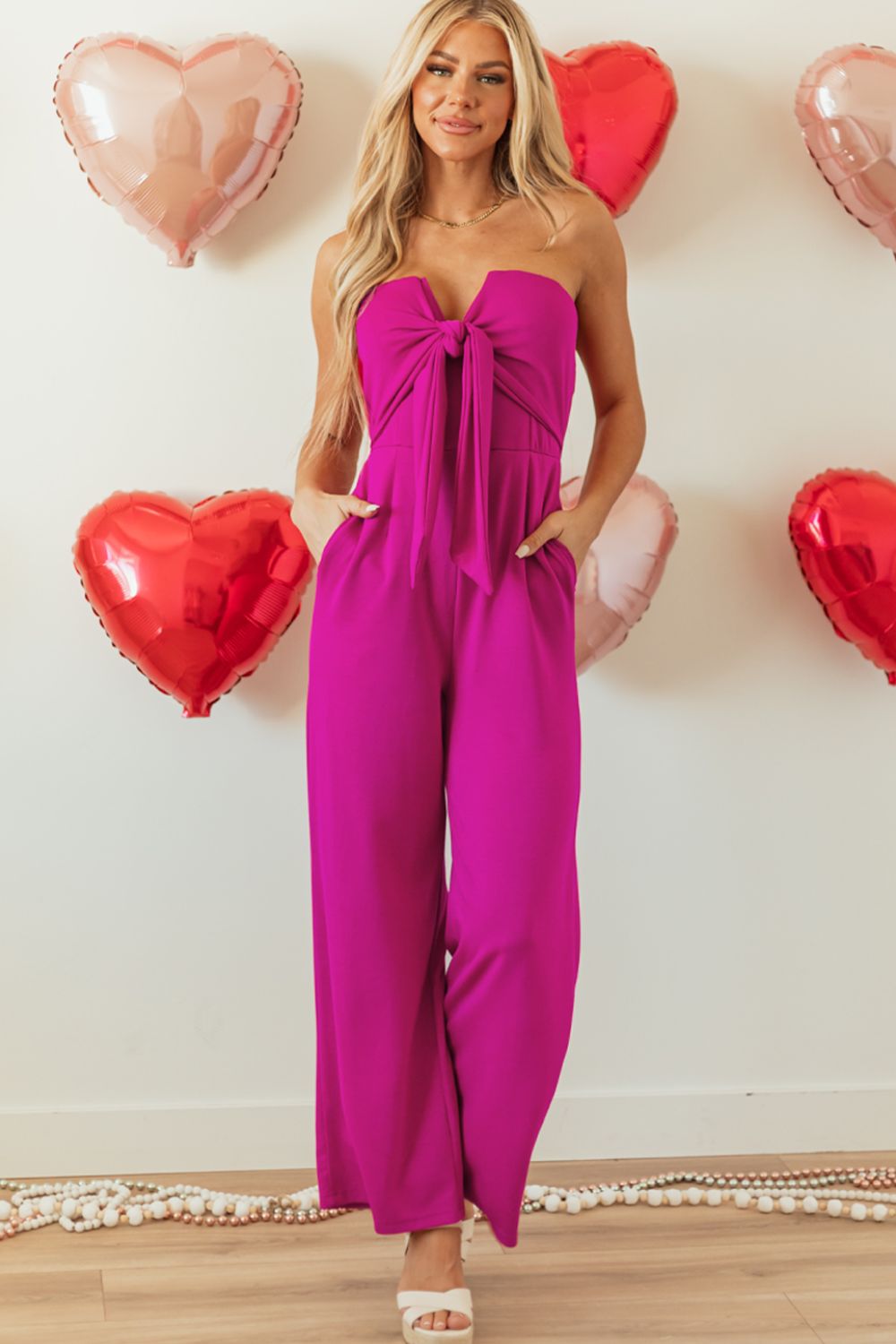 Berry Bliss Wide Leg Jumpsuit