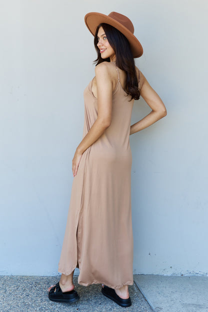 Camel Haze Maxi Dress