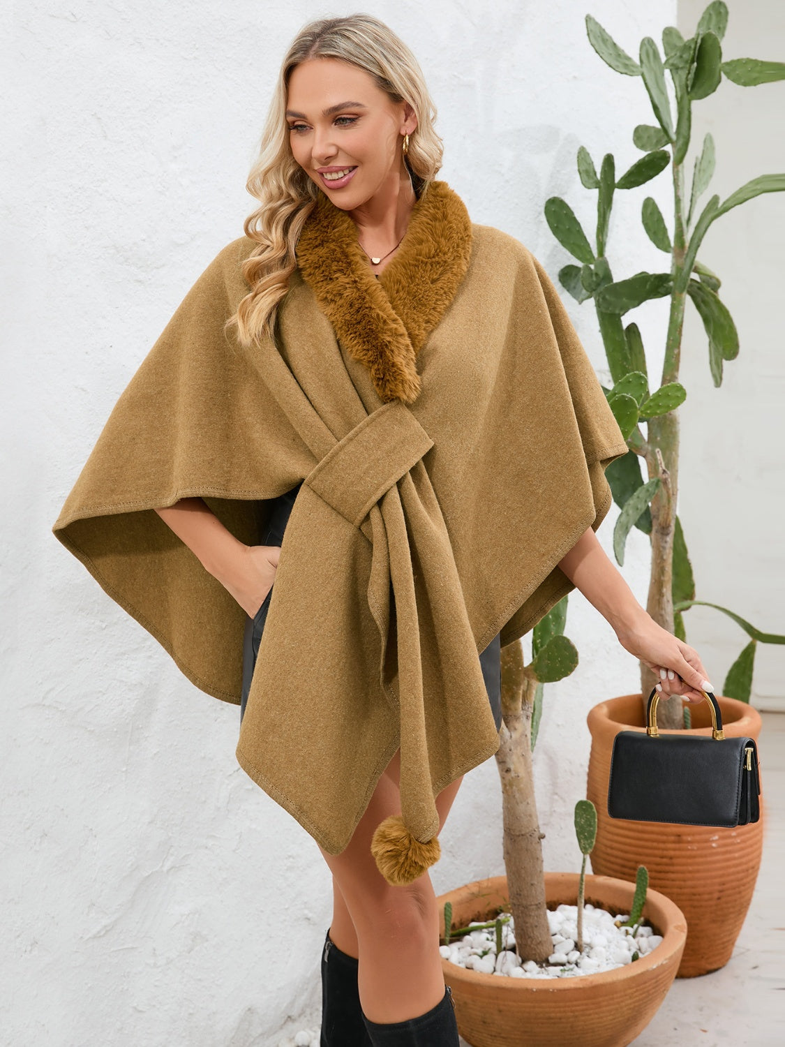 Josie Luxe Open Front Poncho