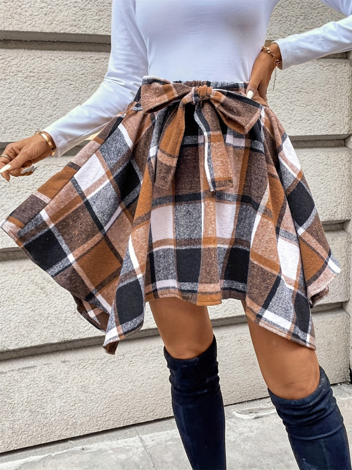 Highland Twist Plaid Skirt