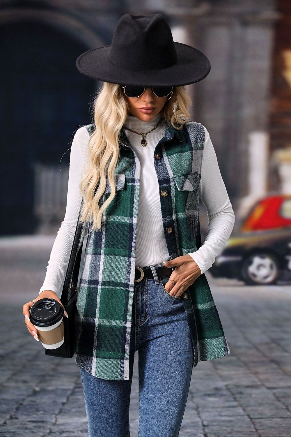 Sarah Plaid Charm Vest