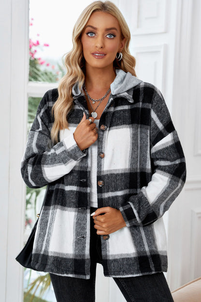 Highland Plaid Button-Up Jacket