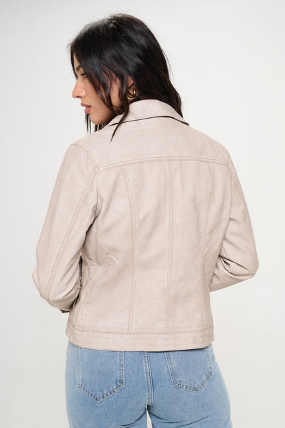 Cargo Chic Vegan Leather Shacket