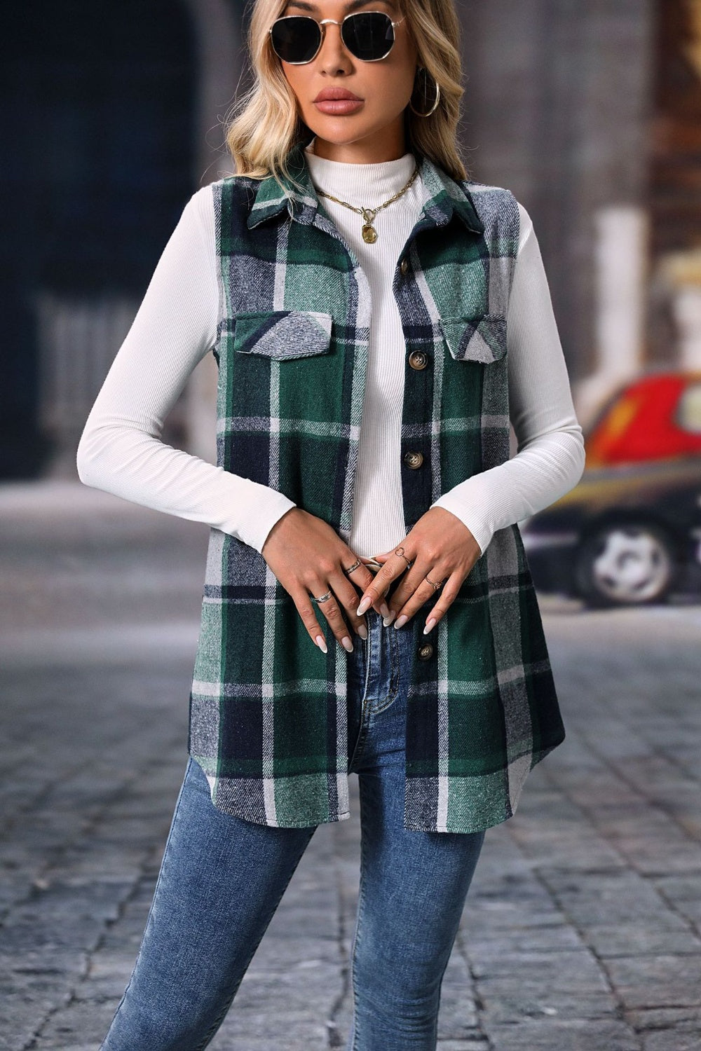 Sarah Plaid Charm Vest