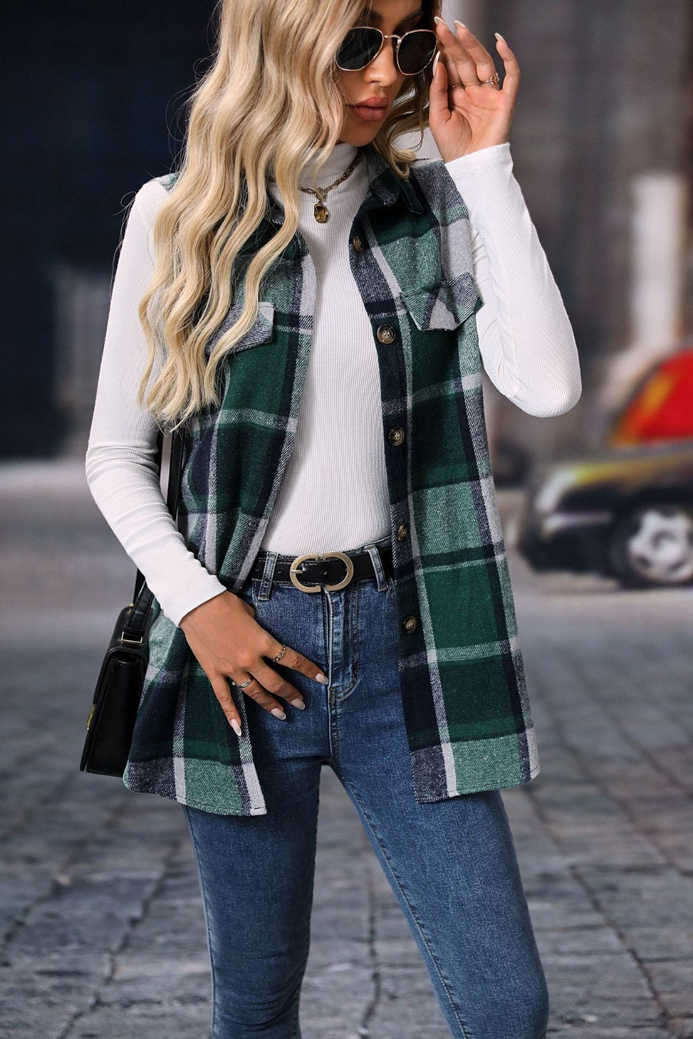 Sarah Plaid Charm Vest