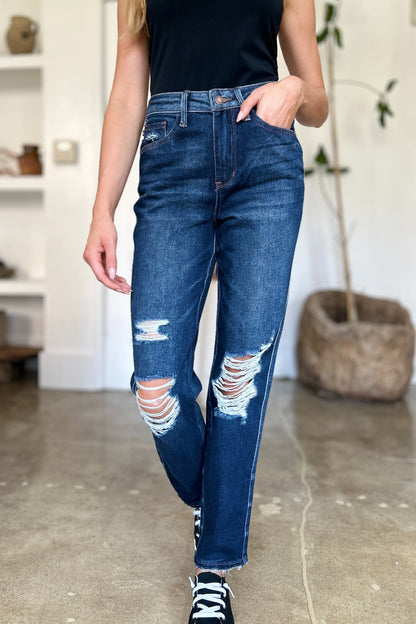 Downtown Shredded High Waist Jeans