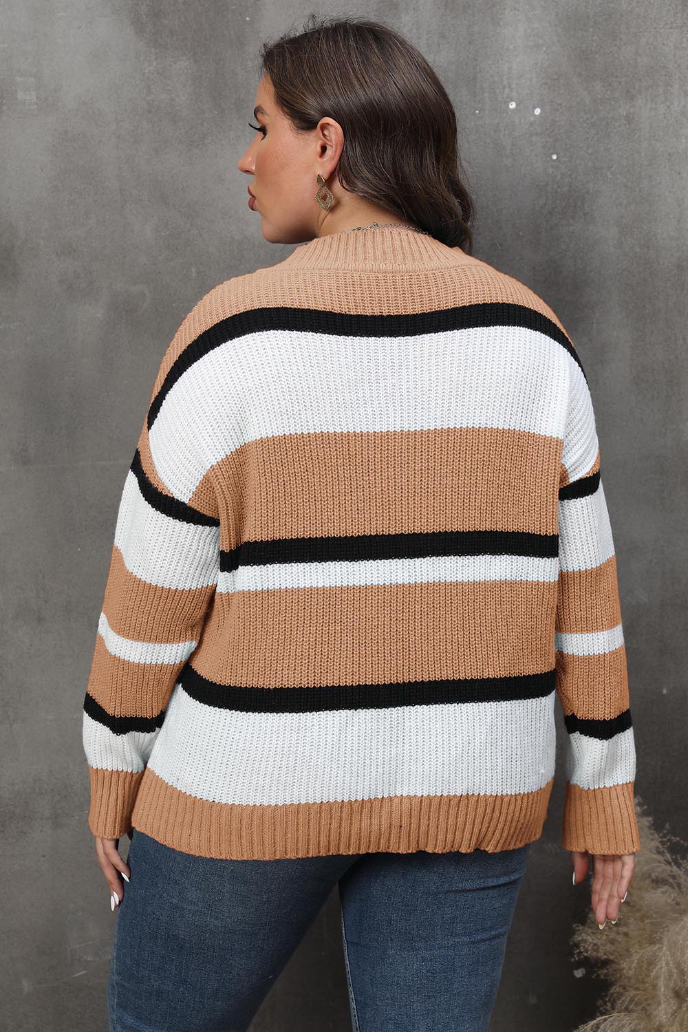 Bold Lines V-Neck Sweater