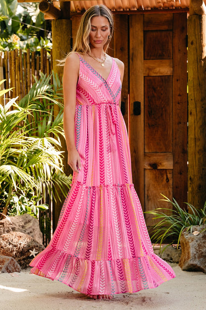 Pink Prism Maxi Dress