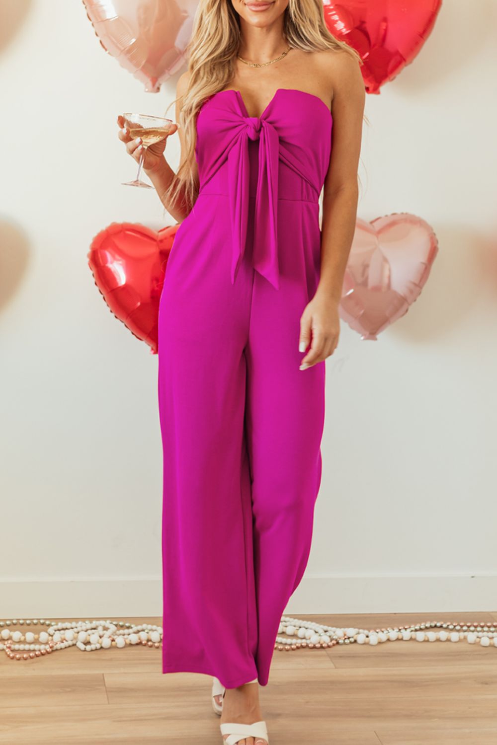 Berry Bliss Wide Leg Jumpsuit