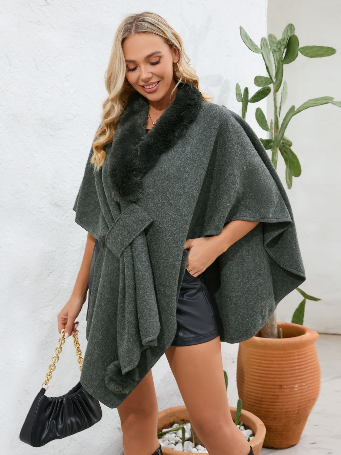 Josie Luxe Open Front Poncho