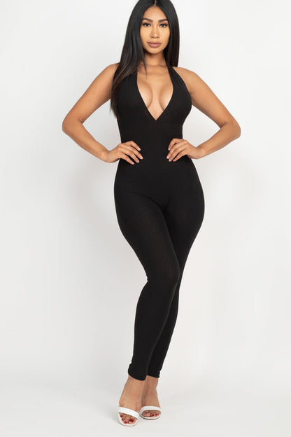 Harmony Deep Dive Bodycon Jumpsuit
