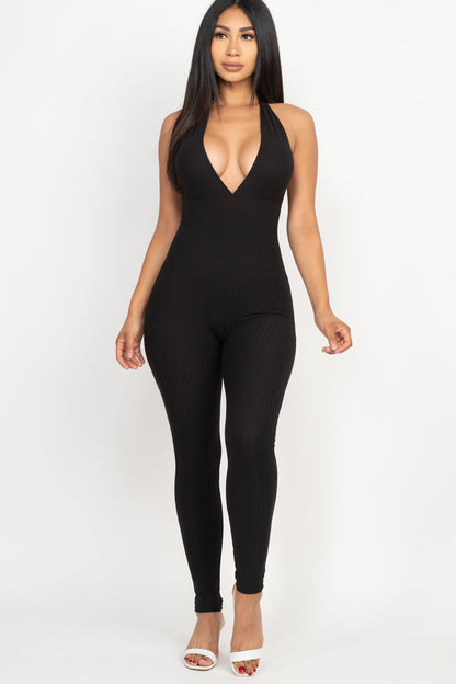 Harmony Deep Dive Bodycon Jumpsuit