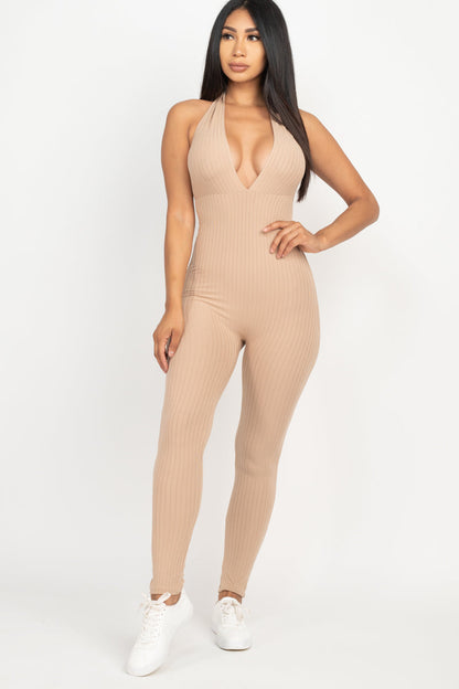 Harmony Deep Dive Bodycon Jumpsuit