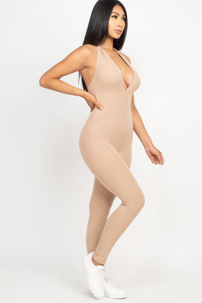 Harmony Deep Dive Bodycon Jumpsuit