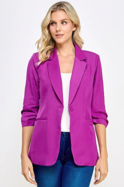 Power Move Button Sleeve Blazer