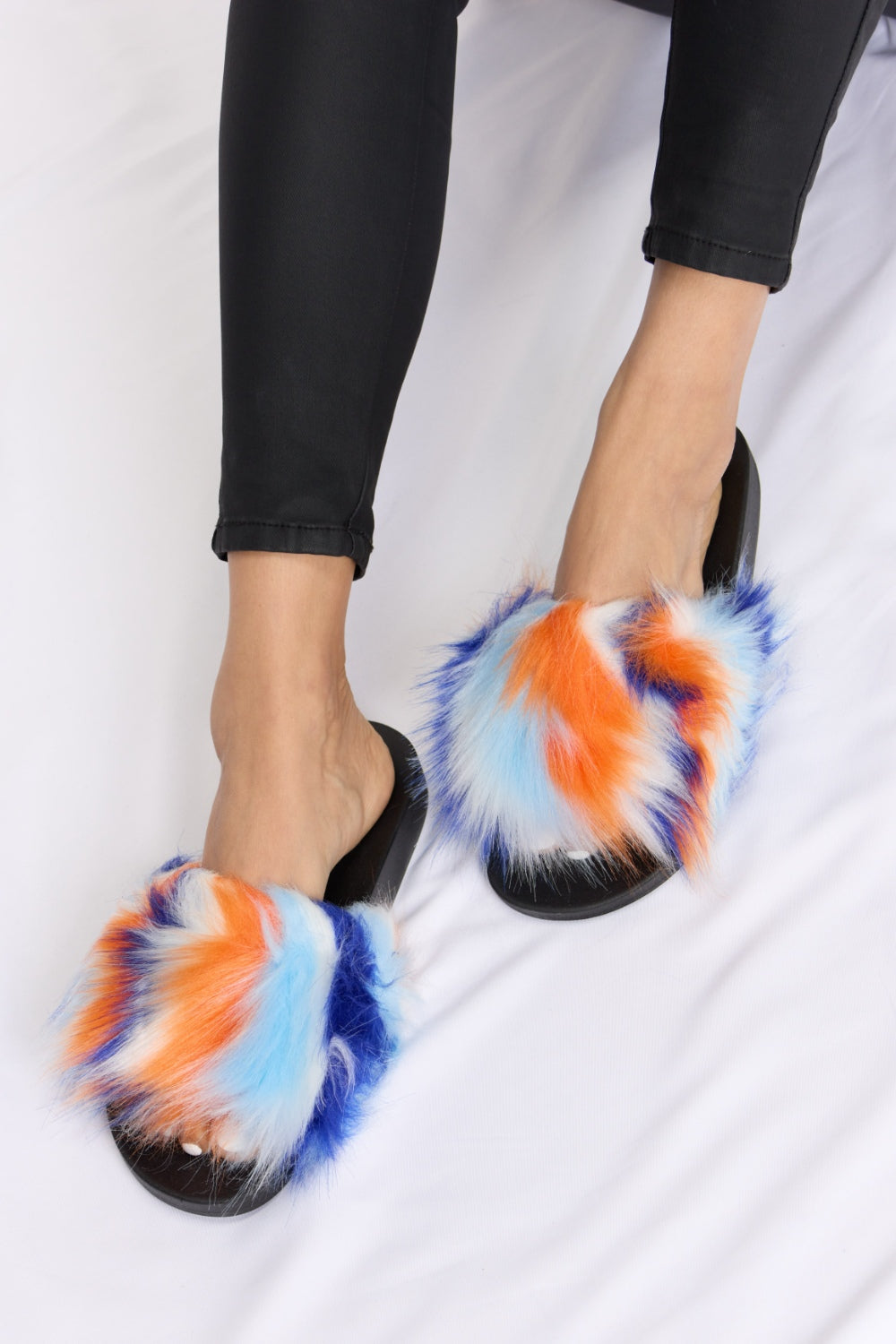 Vida Furry Open-Toe Sandals