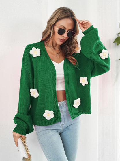 Timeless Daisy Open Front Cardi