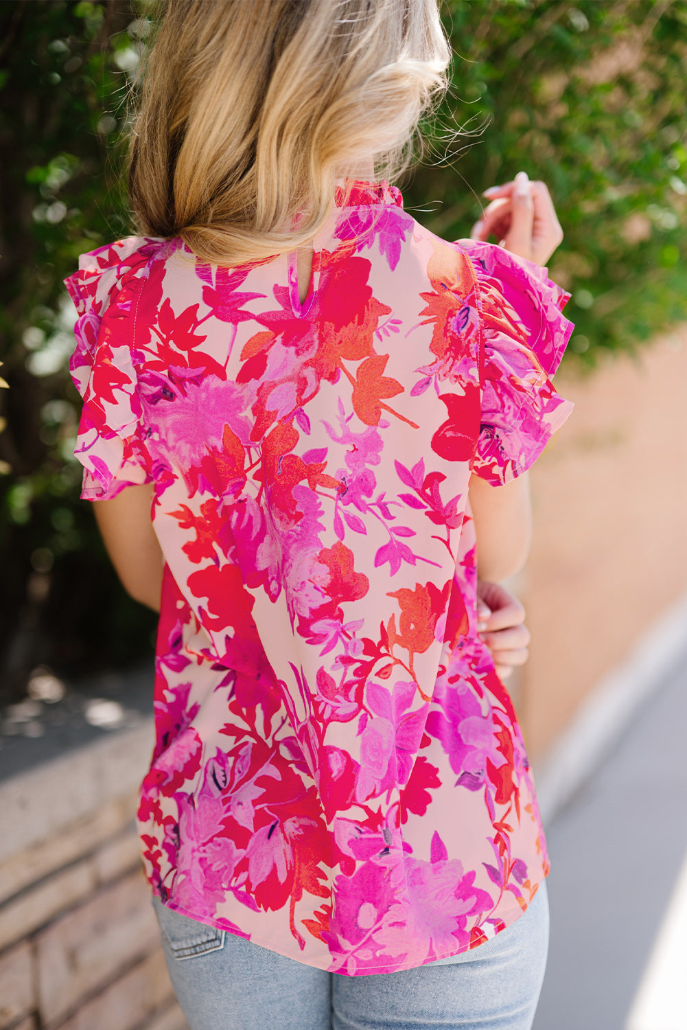 Floral Finesse Cap Sleeve Top