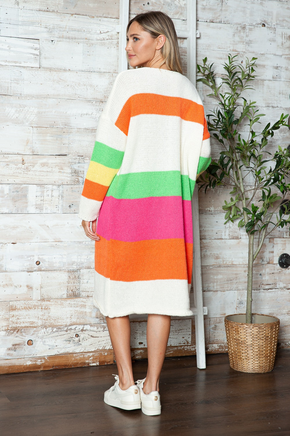 Vivid Block Sweater Dress